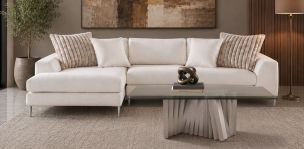 Sala en L Izquierda Manhattan Blanco