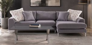 Sala en L Derecha Manhattan Dynamic Gris