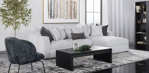 Sala en L Derecha Piero Gris