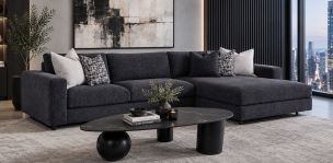 Sala en L Derecha Westford Negro