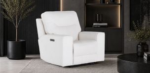 Sillón con Reclinable Eléctrico Calgary Blanco