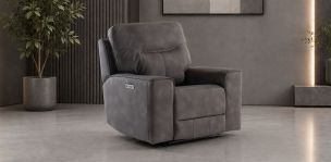 Sillón con Reclinable Eléctrico Calgary Gris