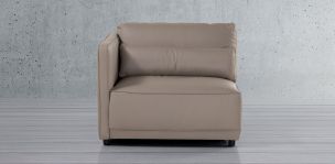 Sillón Izquierdo de Piel Forever Gris