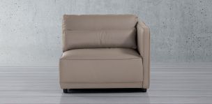 Sillón Derecho de Piel Forever Gris