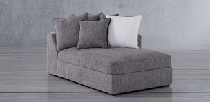 Chaise Brazo Derecho Bella Gris Oxford