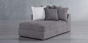 Chaise Brazo Izquierdo Bella Gris Oxford