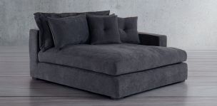 Chaise Long Derecho Ashmont Negro