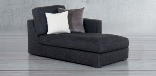 Chaise Long Derecho Bogart Negro