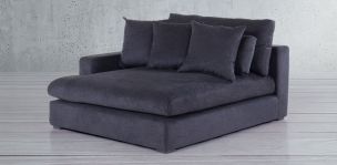 Chaise Long Izquierdo Vermont Negro