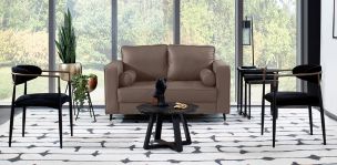 Sofá 2 Plazas de Piel Haven Café