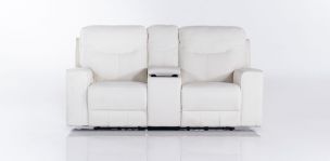 Sofá 2 Plazas con Reclinables Eléctricos Calgary Blanco