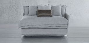 Sofá 2 Plazas Derecho Daria Gris