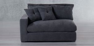 Sofá 2 Plazas Izquierdo Ashmont Negro