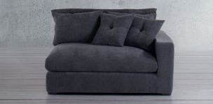 Sofá 2 Plazas Derecho Ashmont Negro