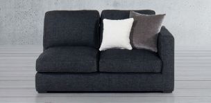 Sofá 2 Plazas Derecho Bogart Negro