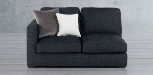 Sofá 2 Plazas Izquierdo Bogart Negro