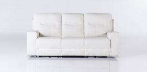Sofá con Reclinables Eléctricos Calgary Blanco