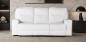 Sofá con Reclinables Eléctricos Calgary Blanco
