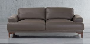 Sofá de Piel Kaida Gris