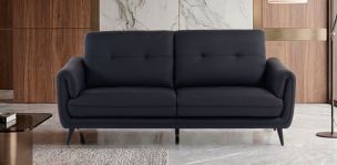 Sofá de Piel Cl Barret Negro