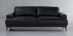 Sofá de Piel Kaida Negro