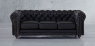 Sofá de Piel Windsor Negro