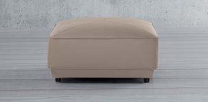 Ottoman de Piel Forever Gris