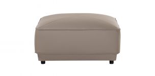 Ottoman de Piel Forever Gris