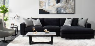 Sala en L Derecha Westford Negra
