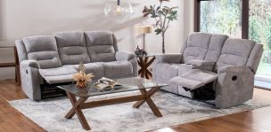 Sala con Reclinables Brooklyn Gris