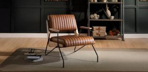 Sillón Piel Avejentada Eacnlz Café