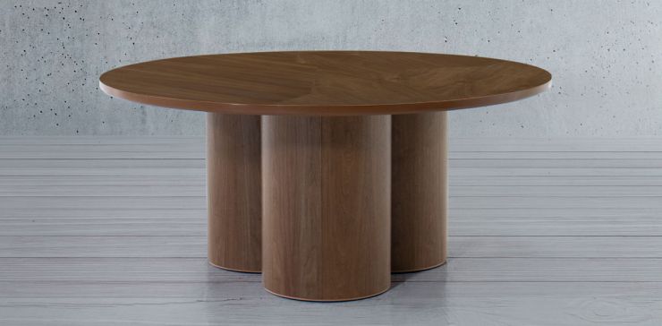 Mesa Comedor 180 cm Curvatura Nogal
