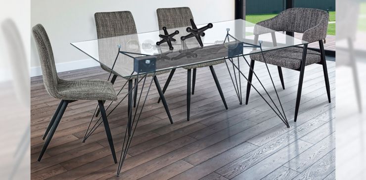 Antecomedor 160 X 85 Cm Rectangular Zoe Vidrio