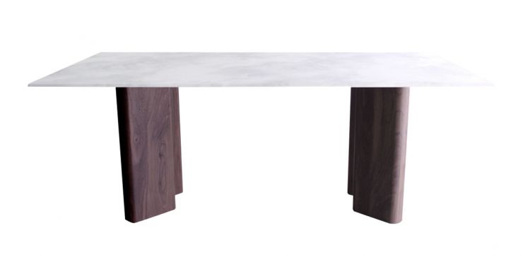 Mesa Comedor de Mármol 200 x 100 cm Viena Blanco