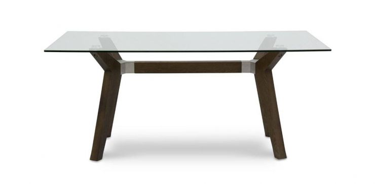Mesa Comedor Rectangular de Cristal 180 x 100 cm Pres Café