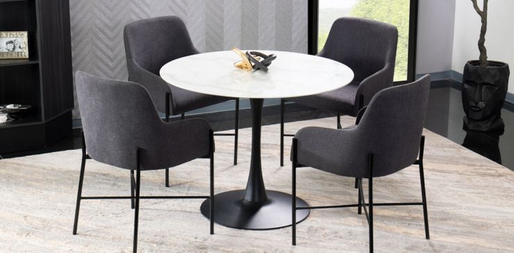 Comedor 100 cm Claire con 4 Sillas Omega