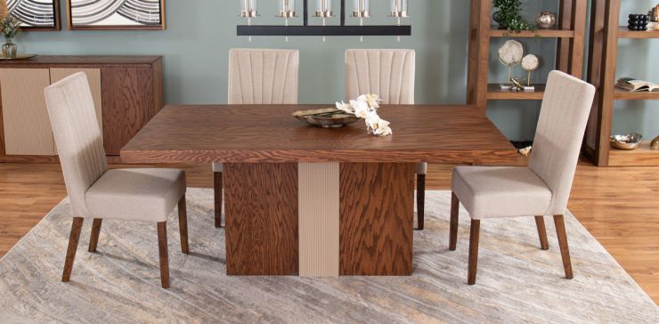 Comedor 180 x 100 cm Divano con 4 Sillas