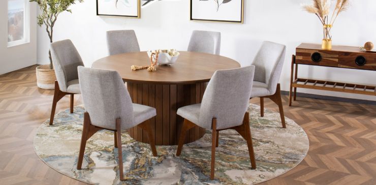 Comedor 160 cm Dunna con 6 Sillas Ziba