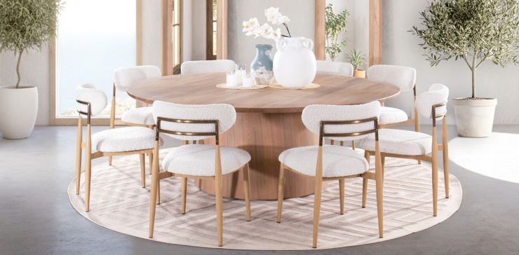 Comedor 200 cm Aire con 8 Sillas Lucca