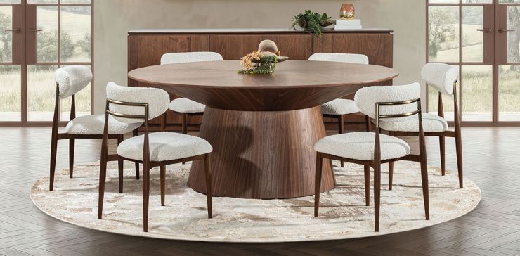 Comedor 180 cm Cartagena con 6 Sillones Lucca