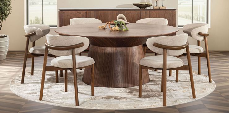 Comedor 180 cm Cartagena con 6 Sillas Malbec