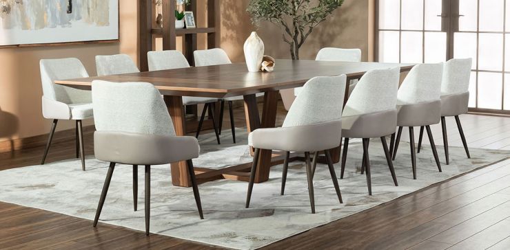 Comedor 300 x 150 cm Loredana con 10 Sillas Breda