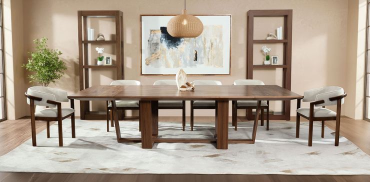 Comedor 300 x 150 cm Loredana con 6 Sillas Dann