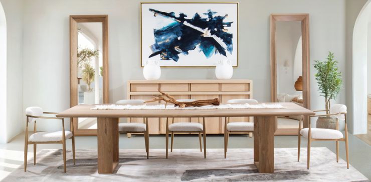 Comedor 300 x 150 cm Palmilla con 8 Sillones Lucca