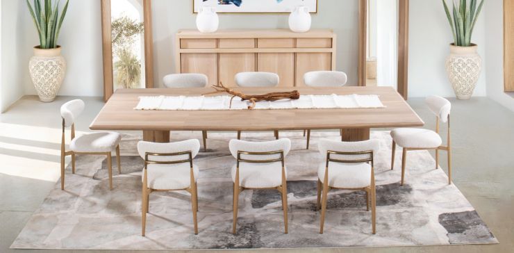 Comedor 300 x 150 cm Palmilla con 8 Sillas Lucca