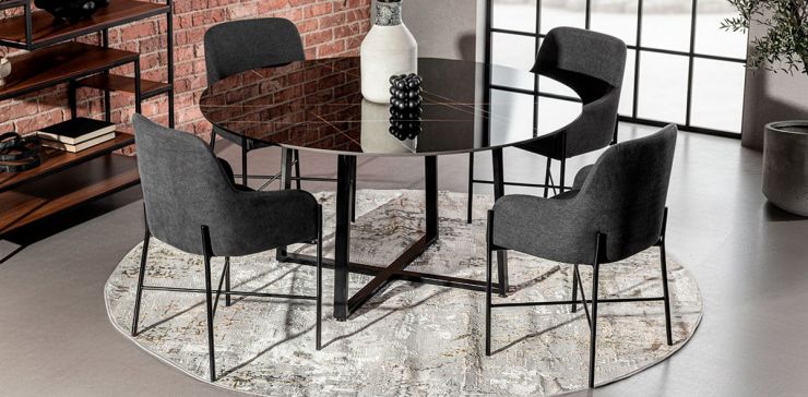 Comedor 150 cm Rokha con 6 Sillas Omega