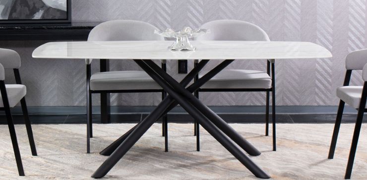 Mesa Comedor 180 x 96 cm Blake Blanco