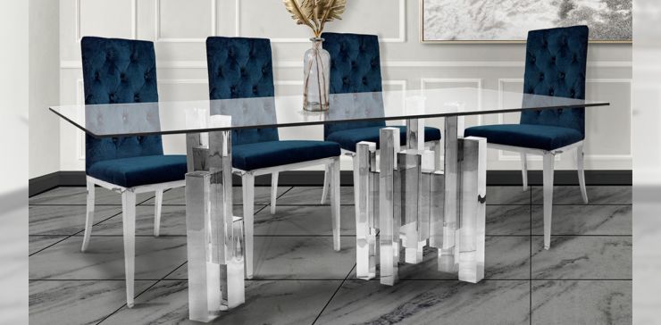 Comedor 200 X 100 Cm Rectangular Brent Vidrio