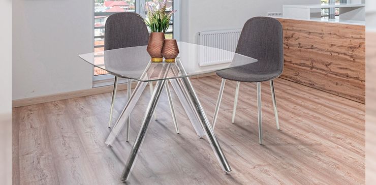 Comedor 100 X 100 Cm Cuadrada Brent Vidrio