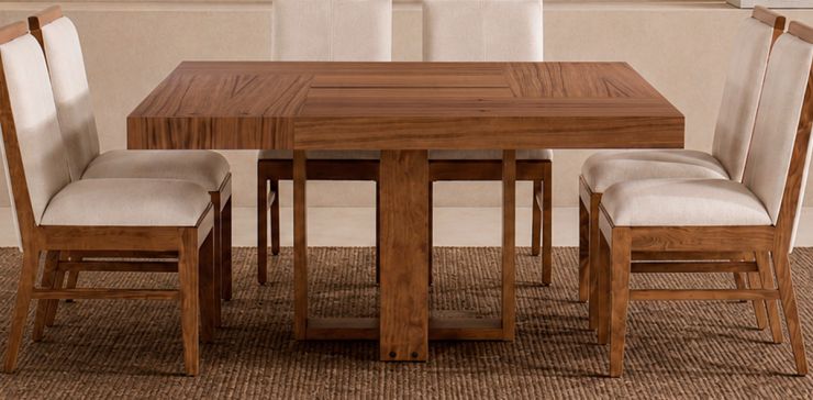 Mesa Comedor 150 x 150 cm Barcelona Parota
